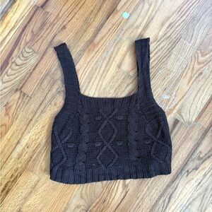 Kendall & Kylie Brown sweater crop